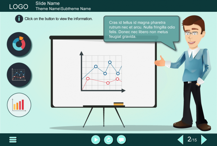 Vector Man Pointing On Flipchart — e Learning Storyline Templates