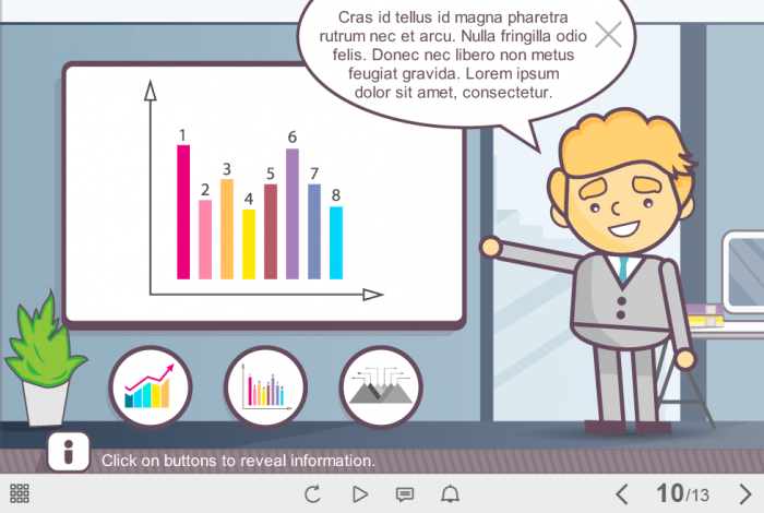 Business Man With Callout Pointing On White Board — Articulate Storyline e Learning Templates