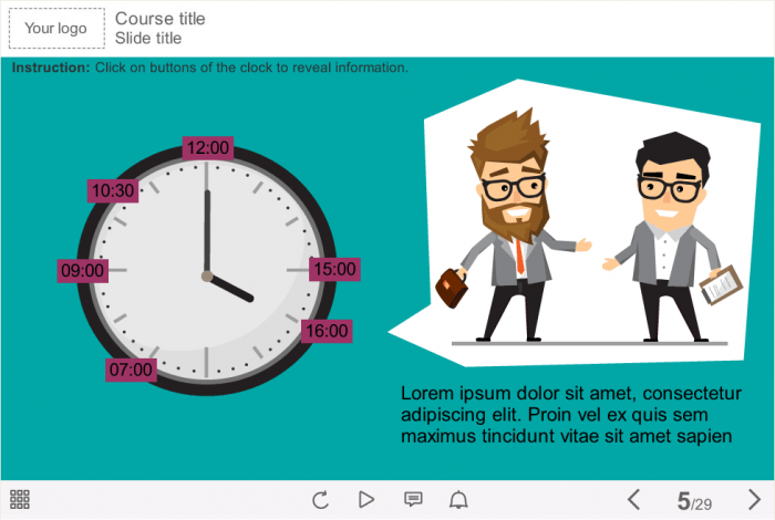 Two Vector Men Meeting — Download Storyline Template for eLearning