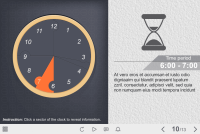 Clickable Clock — e-Learning Templates for Articulate Storyline
