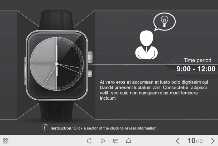 Clickable Clock Face — Download Storyline Templates