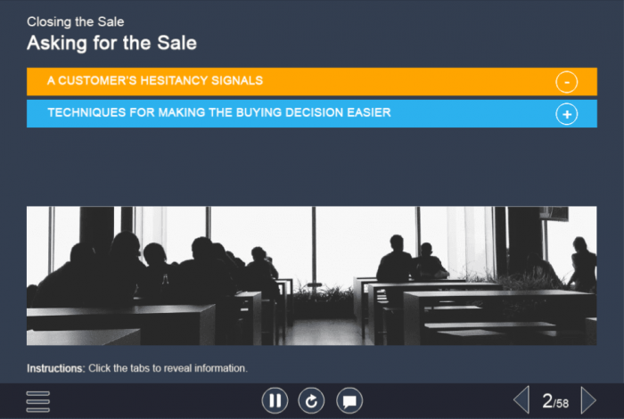 Clickable Tabs — Captivate Course Template