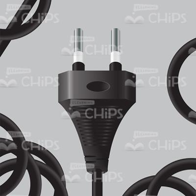 Vector Plug Over Grey Background-0