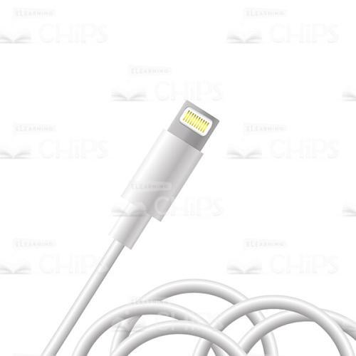 Apple Lightning Cable Plug Vector Image-0