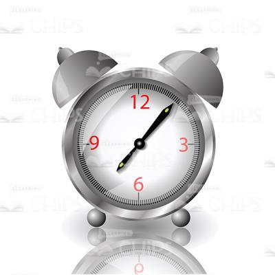 Grey Alarm Clock Vector Object-0