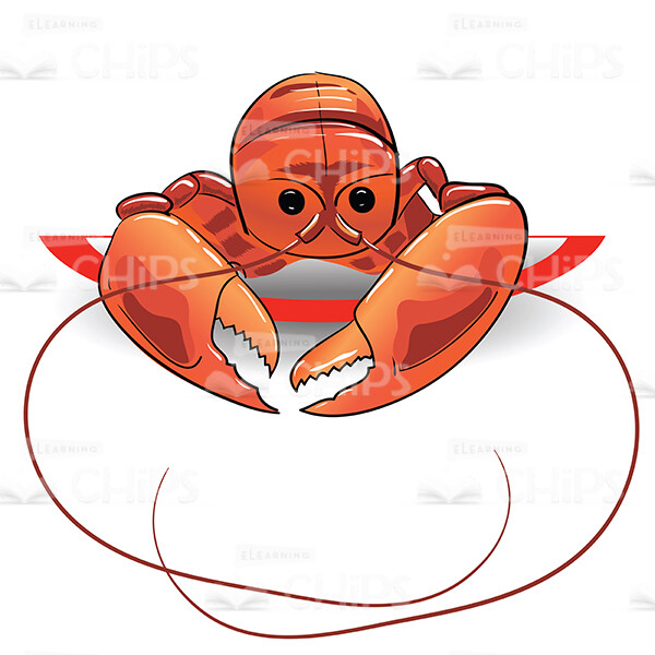 Crayfish With Long Antennae Vector Image-0