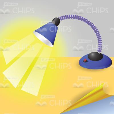 Switched-On Table Lamp Vector Object-0