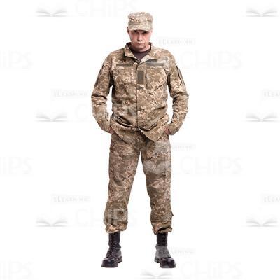 Stern Looking Mid-Aged Lieutenant Cutout Photo-0