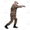 Profile View On Training Mid-Aged Military Man Cutout Photo-0