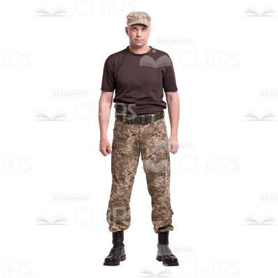 Calm Mid-Aged Military Man Cutout Photo-0