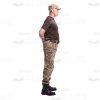 Profile View Mid-Aged Soldier With The Crossed Behind His Back Hands Cutout Photo-0