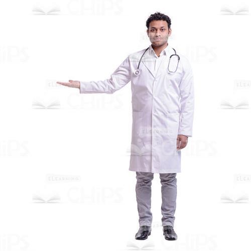 Cutout Image Of Focused Therapist Holding Presentation With RIght Hand-0