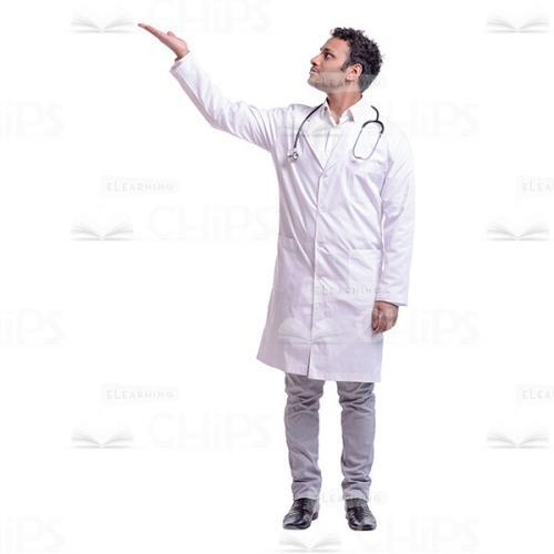 Doctor Pointing Upwards Cutout Picture-0