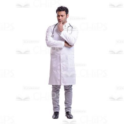 Thoughtful Male Doctor Cutout Photo-0
