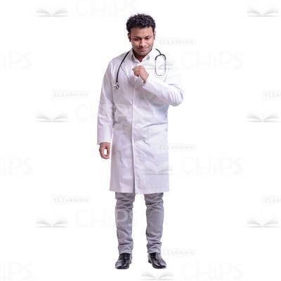 Cutout Image of Thoughtful Young Doctor Making a Decision-0