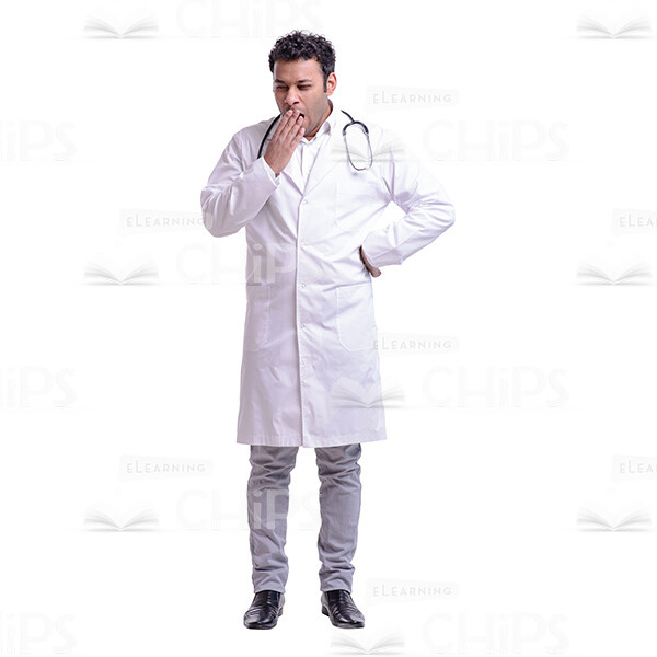 Sleepy Young Doctor Cutout Photo-0 Sleepy Young Doctor Cutout Photo-0