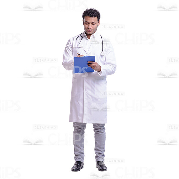 Cutout Picture of Young Doctor Making Notes at His Folder-0 Cutout Picture of Young Doctor Making Notes at His Folder-0