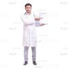 Cutout Picture of Young Doctor Pointing with His Pen-0