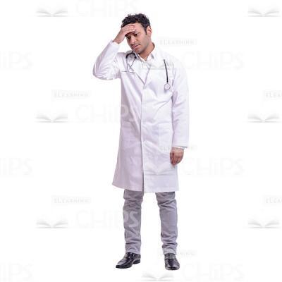 Tired Young Doctor Cutout Picture-0