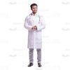 Cutout Image of Smiling Doctor Holding Hand over Hand-0