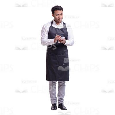 Waiter with Notepad Taking Order Cutout Image-0