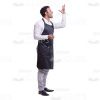 Admiring Waiter Cutout Picture -0