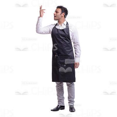 Gesticulating Waiter Cutout Photo-0