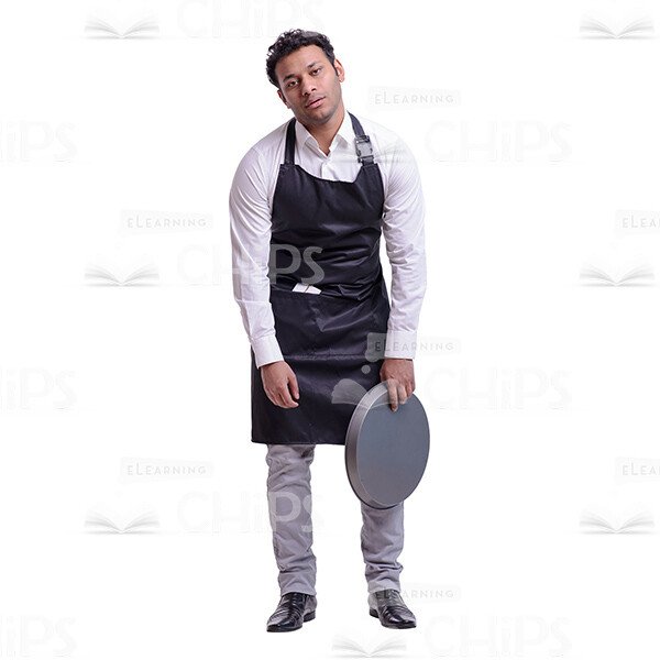 Exhausted Waiter With The Tray Cutout Photo-0