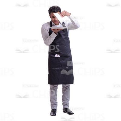 Waiter Opening The Party-cook Cutout Photo-0