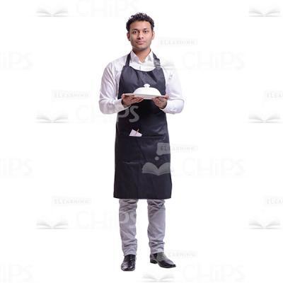 Calm Waiter With Party-cook Cutout Photo-0