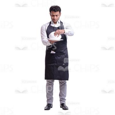 Waiter Looking Under The Top Of Party-cook Cutout Photo-0