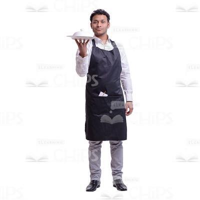 Handsome Waiter With The Party-cook Cutout Photo-0