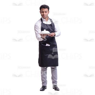 Waiter Attentively Looking At Party-cook Cutout Photo-0