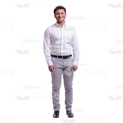 Widely Smiling Businessman Cutout Photo-0