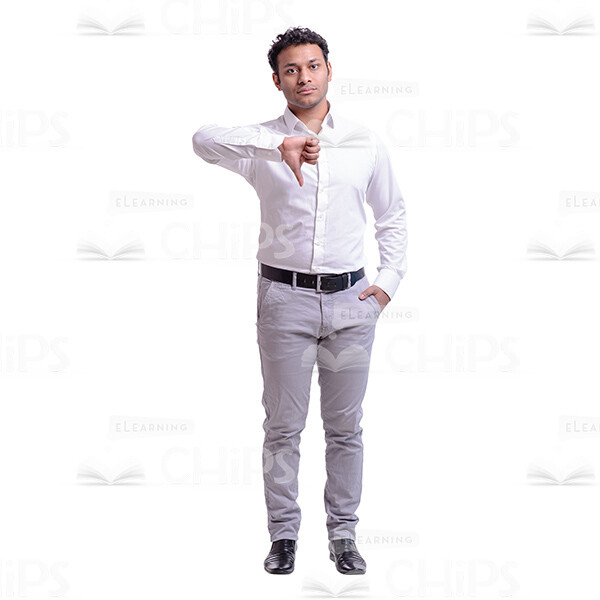 Businessman With Dislike Gesture Cutout Photo-0