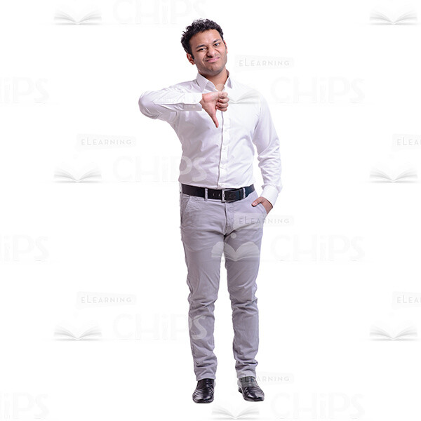 Businessman With Dislike Mood Cutout Photo-0