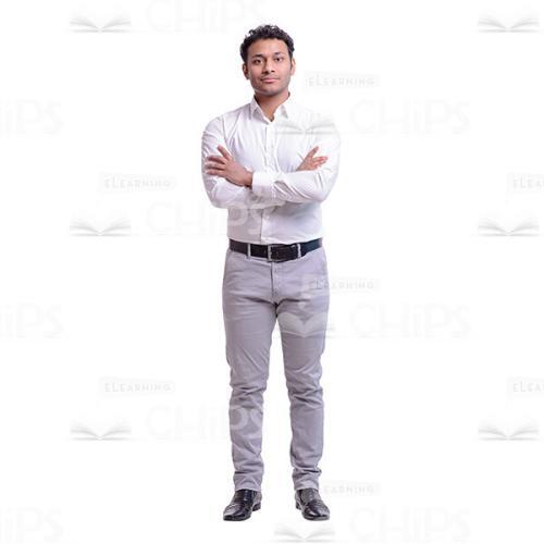 Crossed Arms Businessman Cutout Photo-0