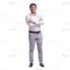 Closed Pose Standing Businessman Cutout Photo-0