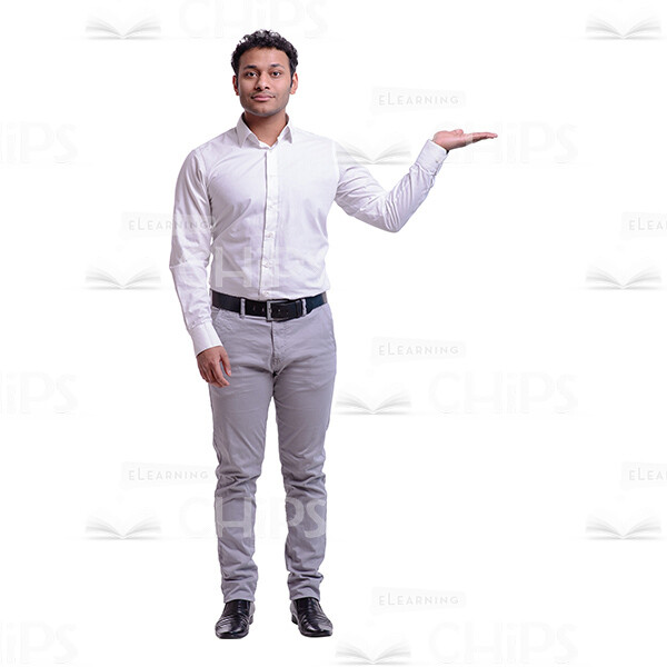 Businessman With Stretched Hand Cutout Photo-0