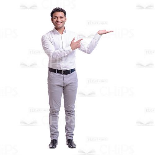 Pointing Businessman With Stretched Hand Cutout Photo-0