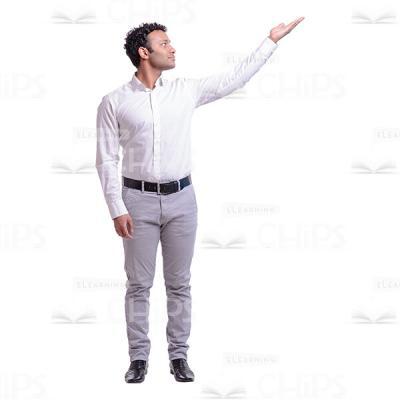Raising Left Hand Businessman Cutout Photo-0