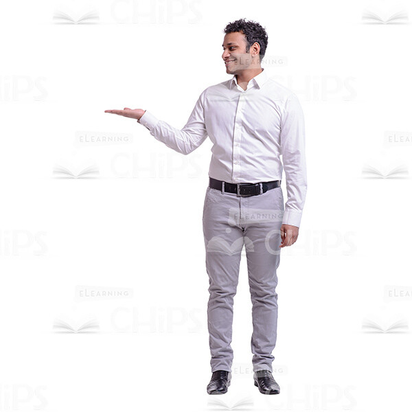 Smiling Young Businessman Looking Right Cutout Photo-0