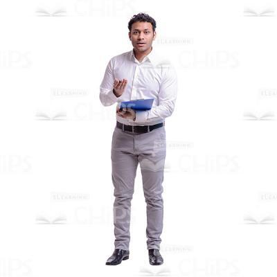 Full Face Young Businessman Cutout Photo-0