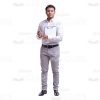 Attentive Young Businessman Cutout Photo-0