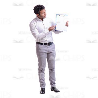 Pointing At The Notebook Businessman Cutout Photo-0