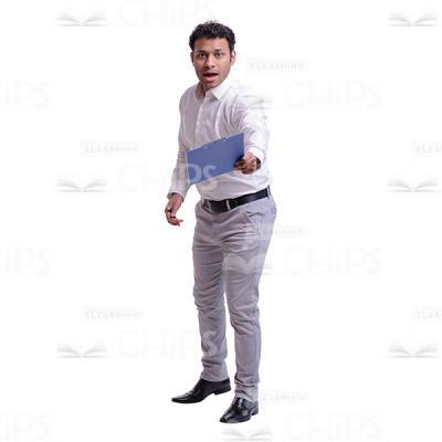 Giving The Notebook Businessman Cutout Photo-0