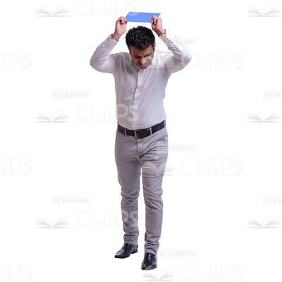 Throwing The Notebook Businessman Cutout Photo-0