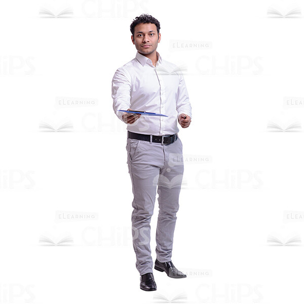 Offering The Notebook Businessman Cutout Photo-0