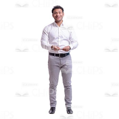 Laughing Businessman With The Pen Cutout Photo-0