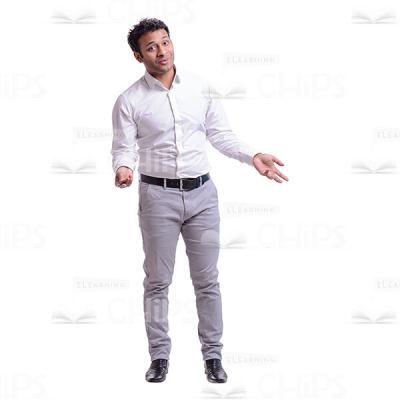 Businessman With Spread Out Hands Cutout Photo-0